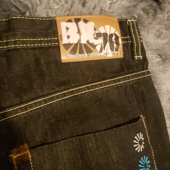 BX wide leg embroidered jeans vtg. Size 38 - Picture 2 of 10